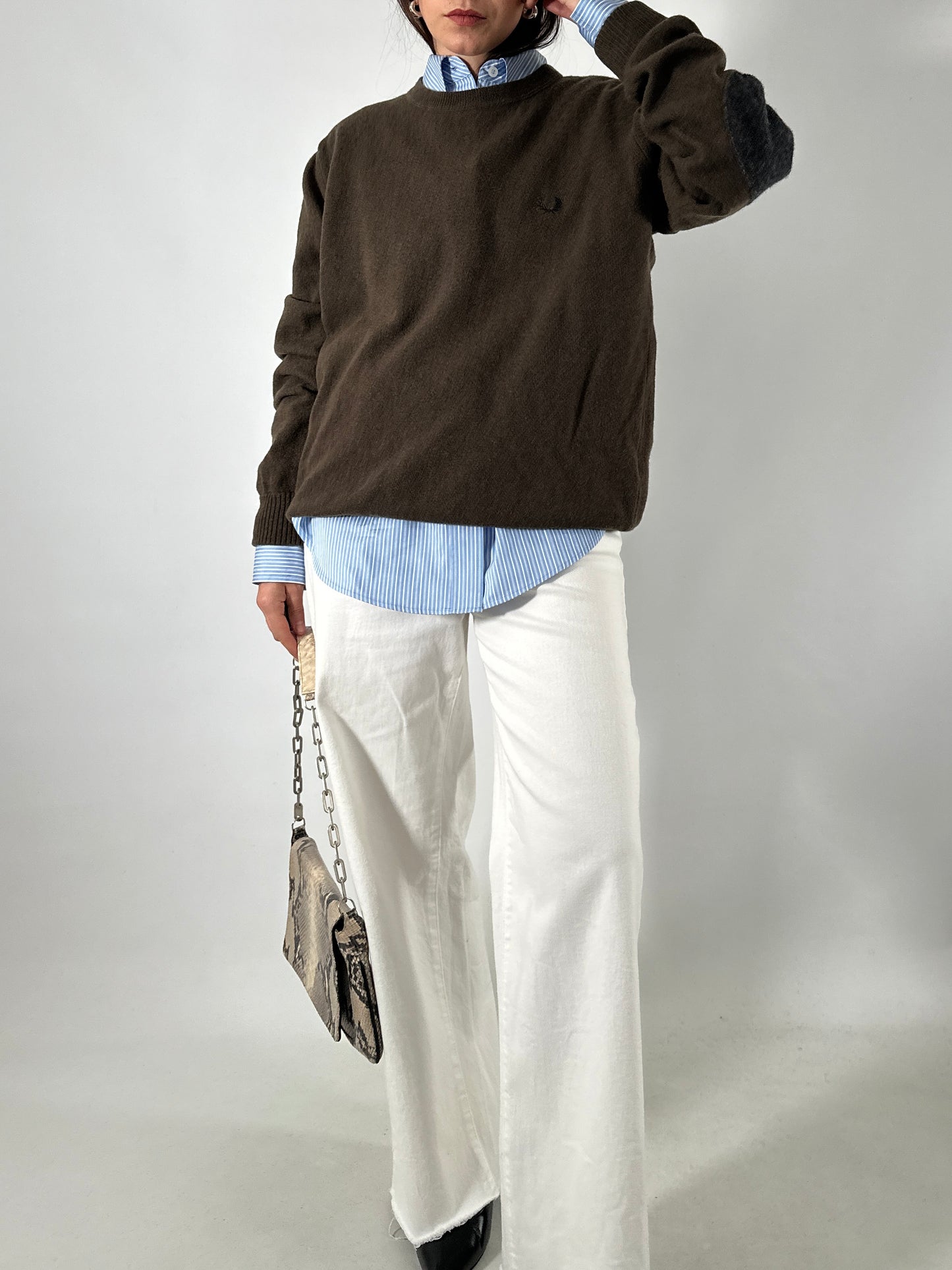 Vintage Fred Perry brown wool sweater