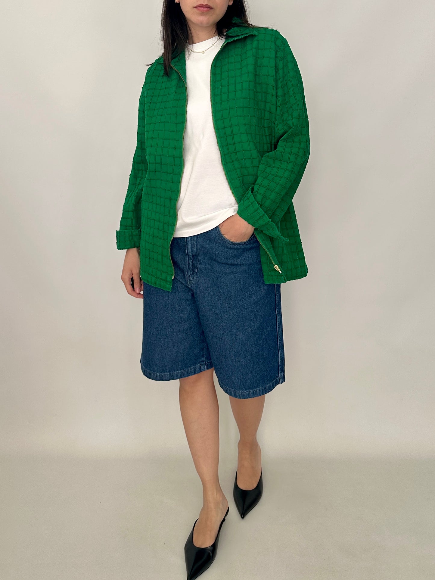 Textured zipped shirt