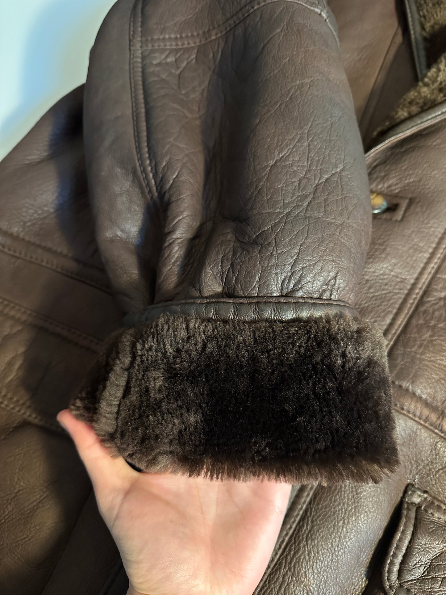 Vintage Brown Shearling Jacket