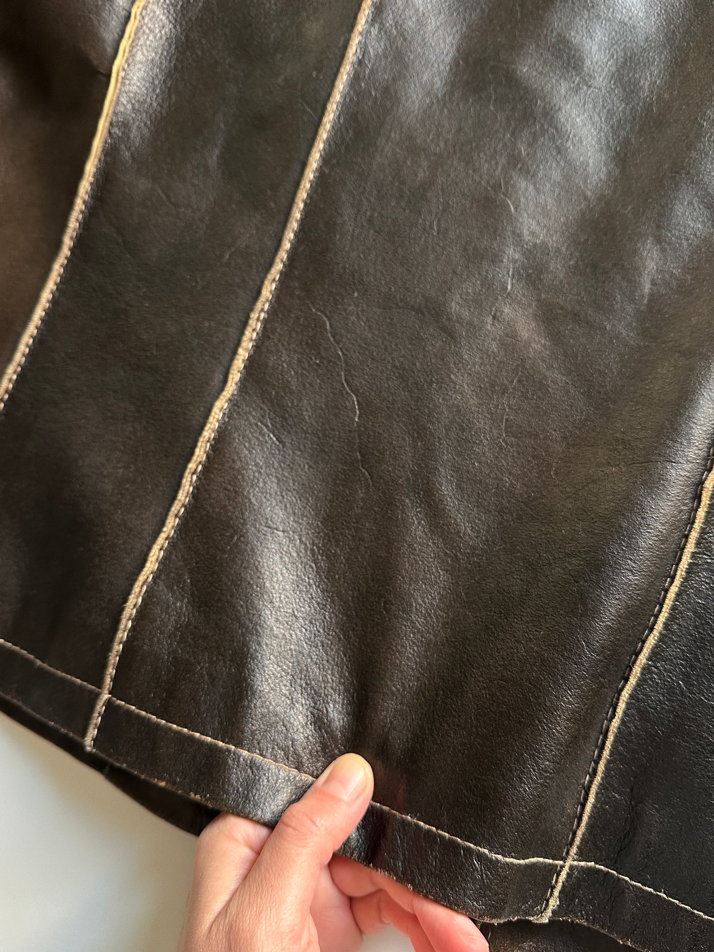 Vintage Leather Café Racer Jacket