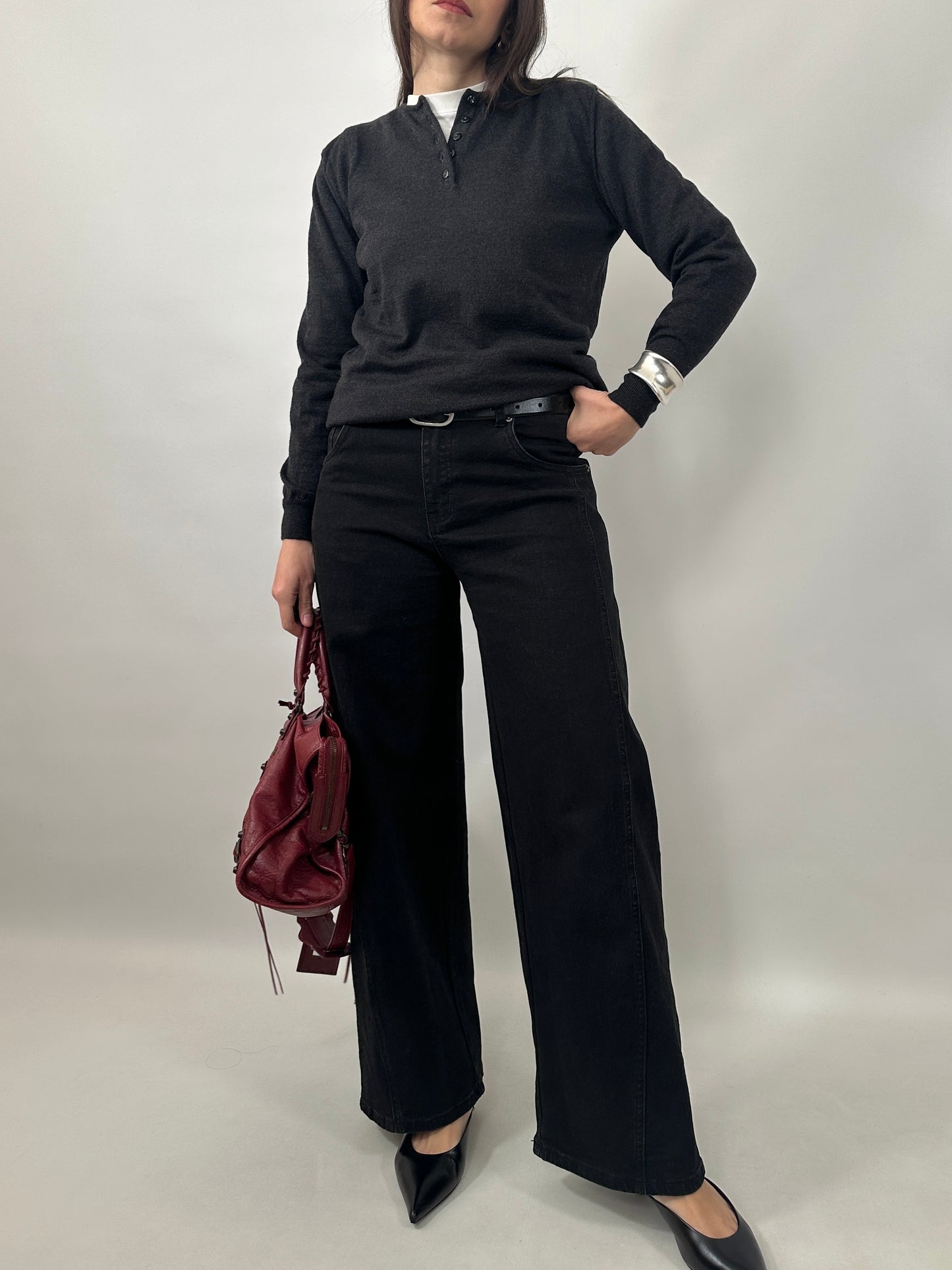 Merino Wool Henley Sweater