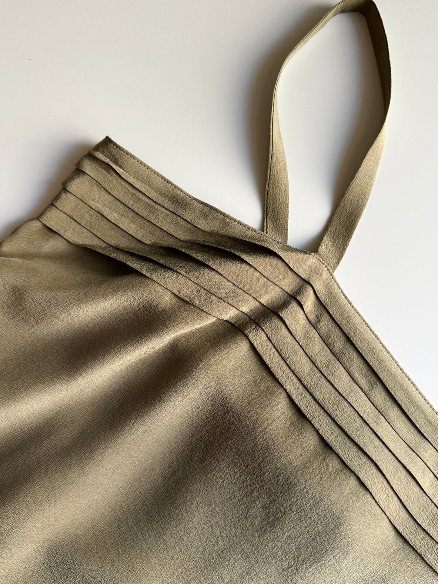 Vintage Back Button Silk Cami Top