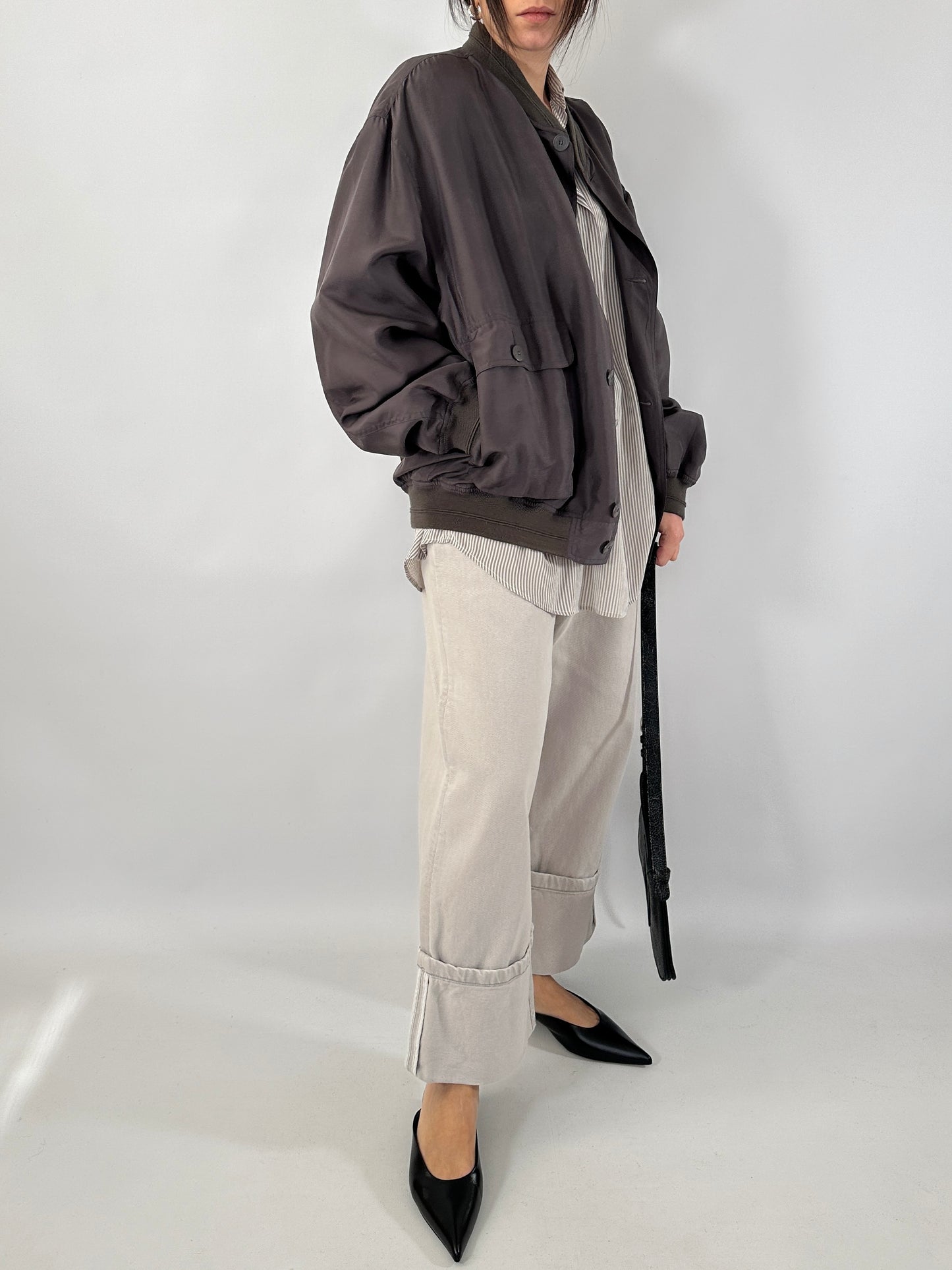 Vintage bomber jacket in silk
