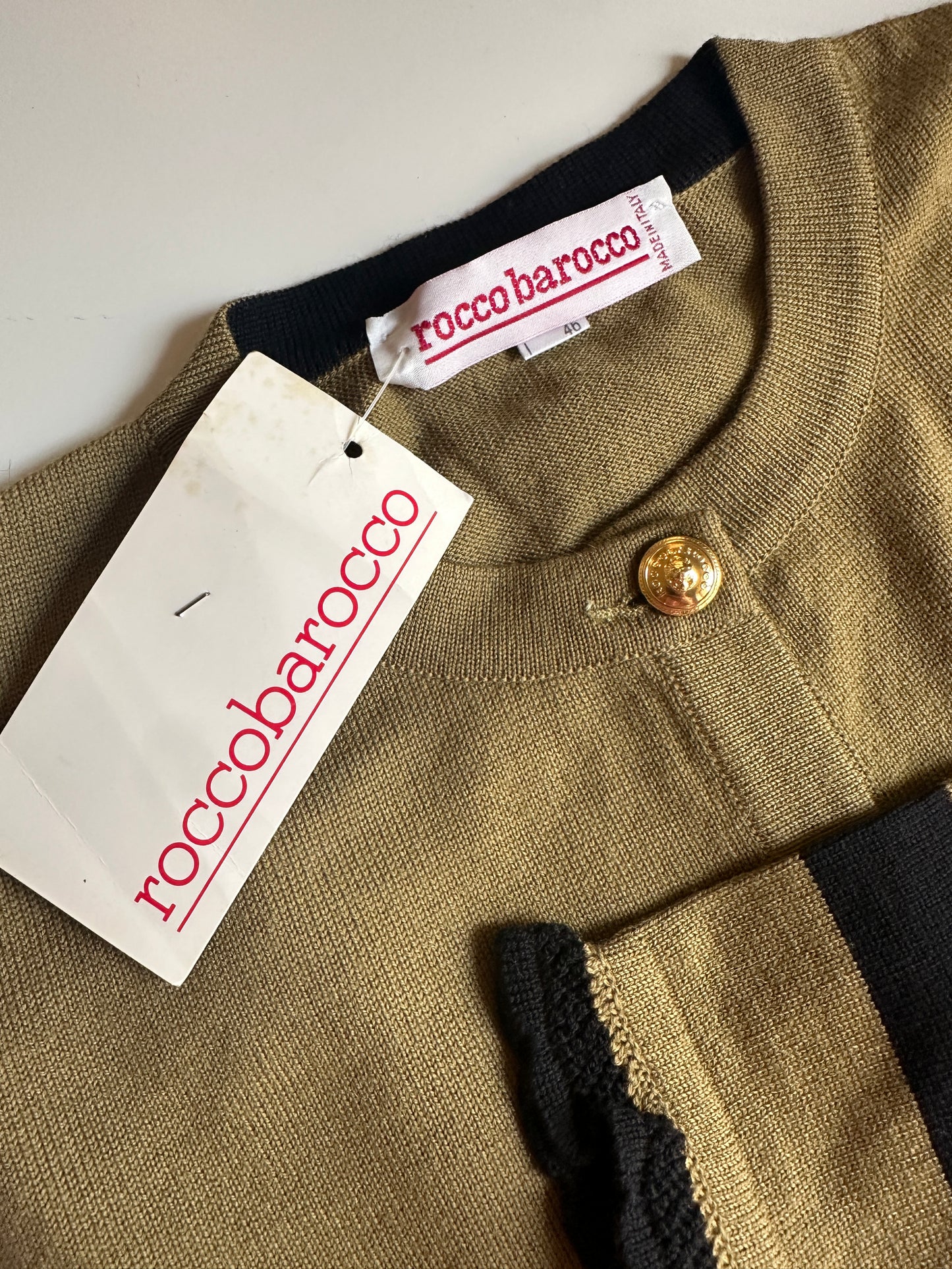 Vintage Roccobarocco merino cardigan - new with tag