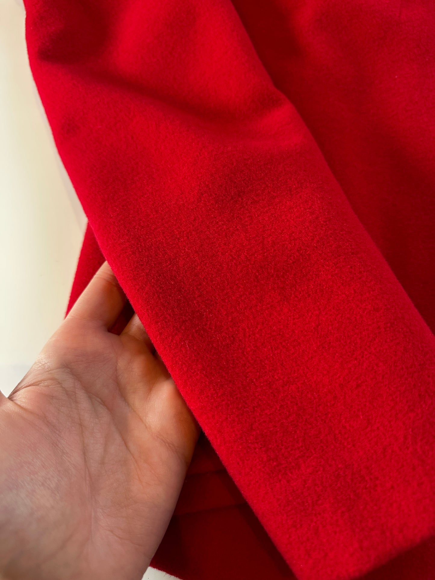 Red Wool Mini Skirt