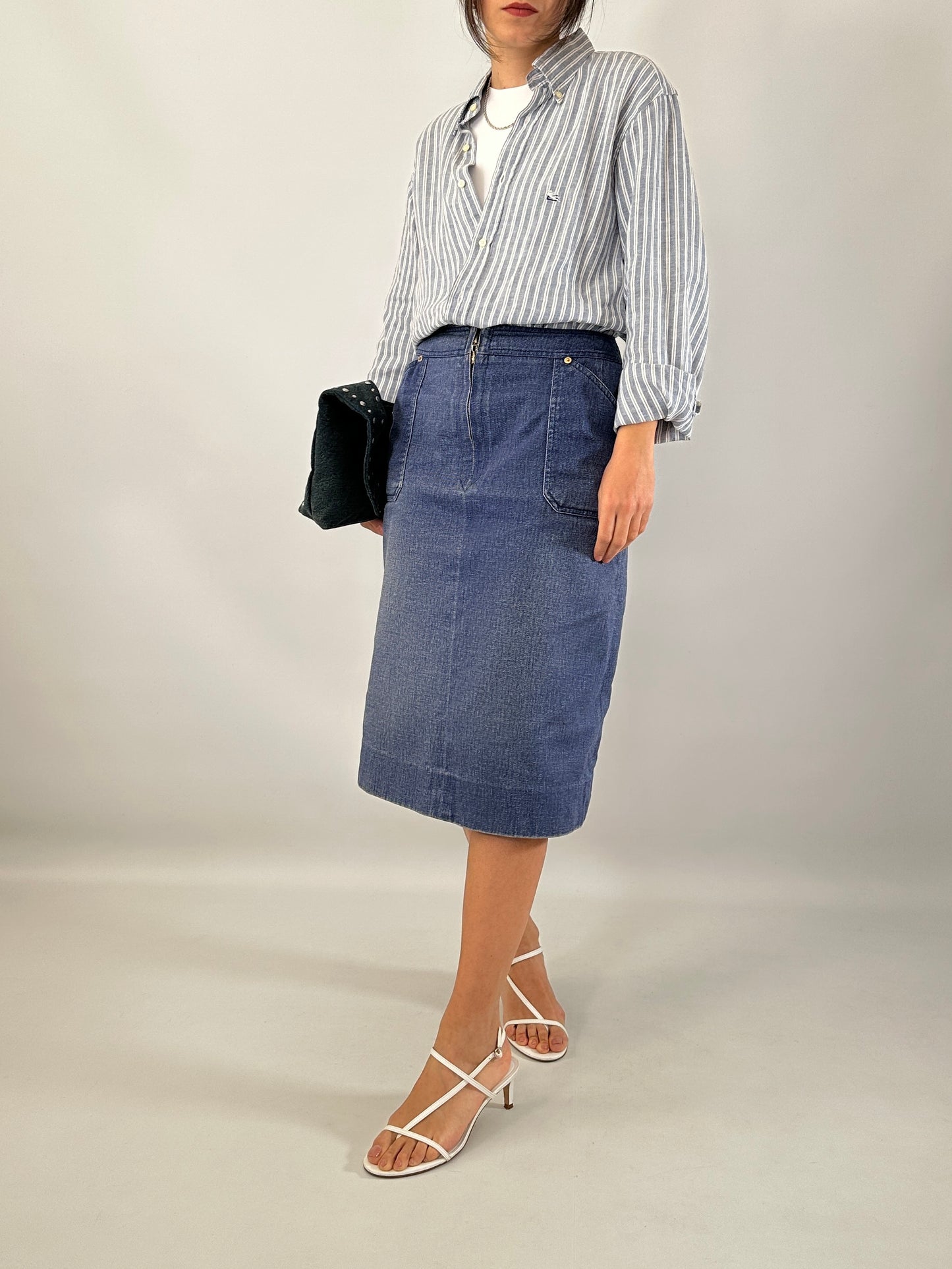 Vintage Celine denim skirt