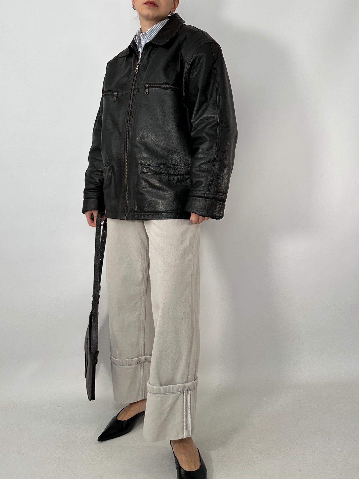 Harrington leather jacket