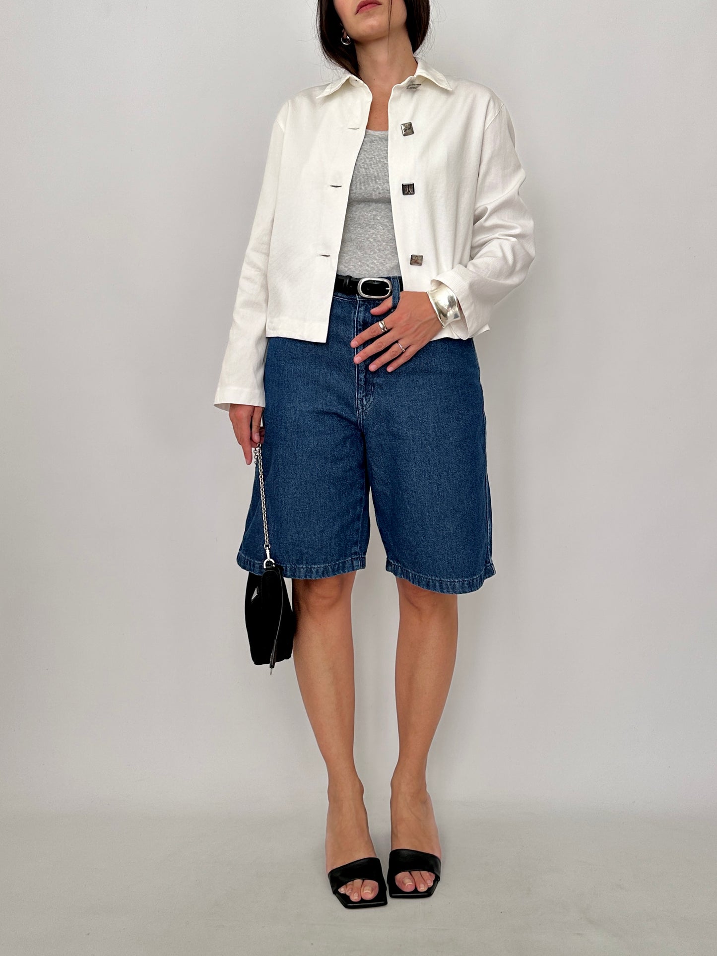 Genny Structured Cotton Boxy Fit Jacket