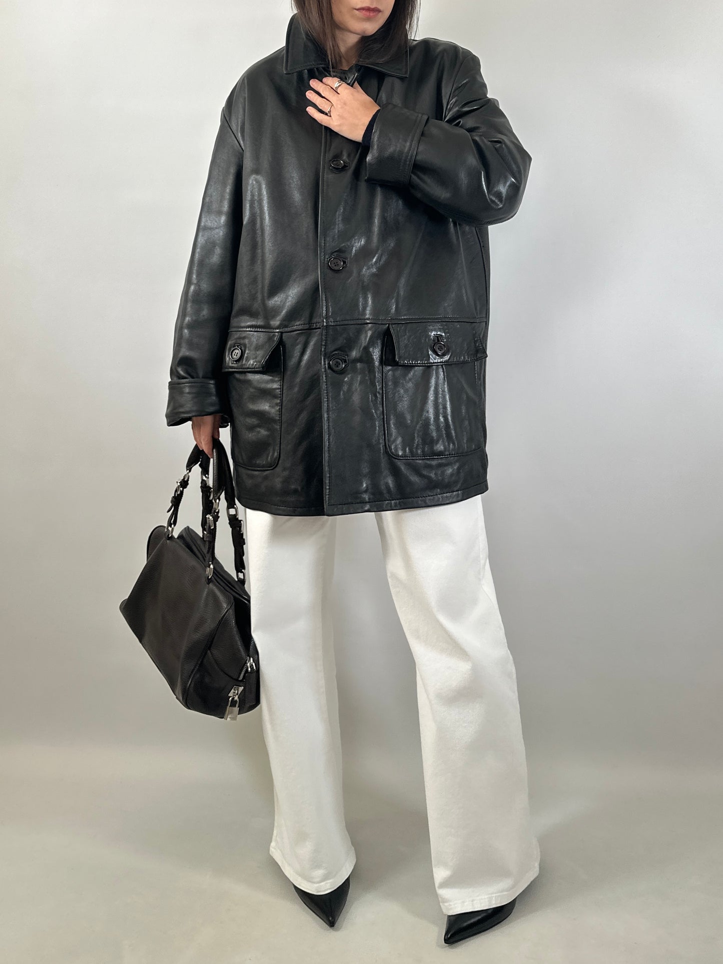 Soft Leather Utility Jacket