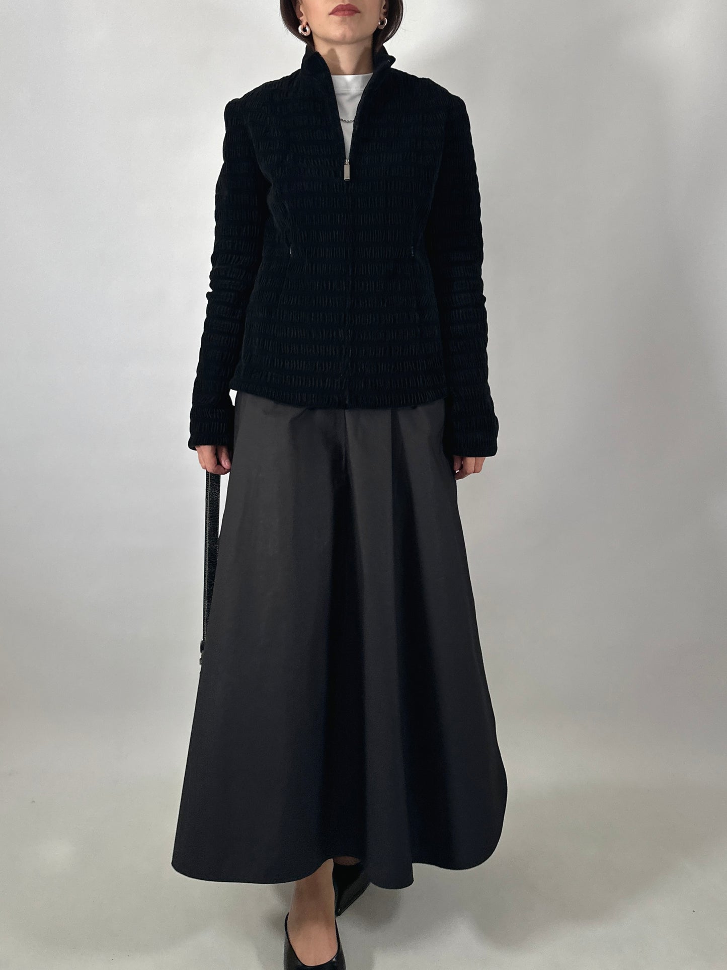 Vintage Ferré pleated velvet jacket