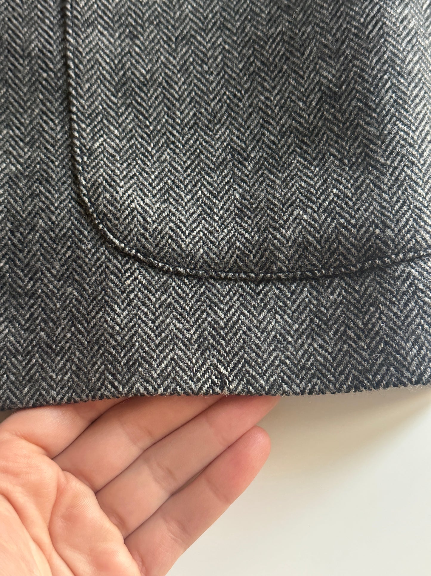 Vintage Herringbone Cashmere Blend Blazer