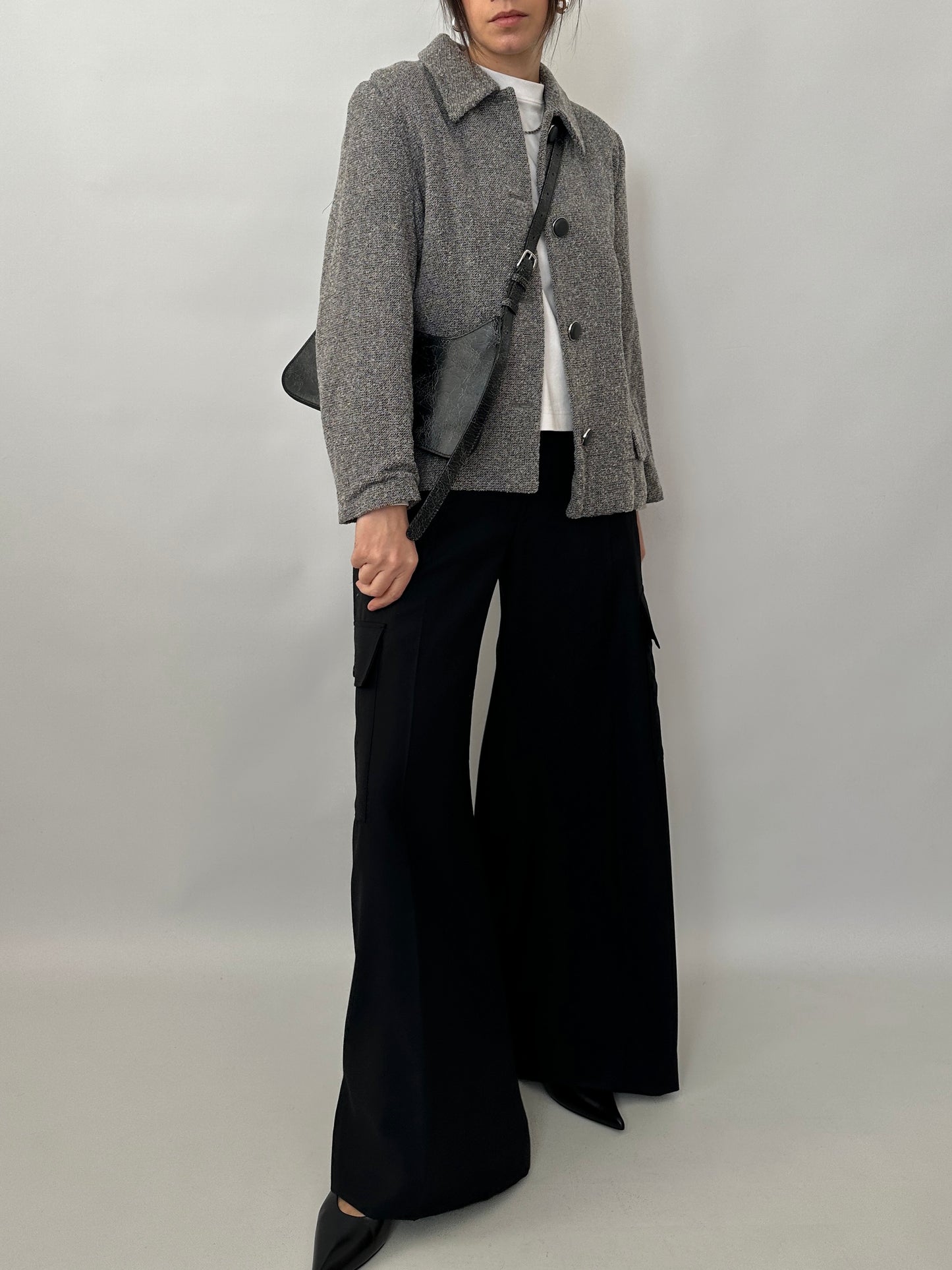 Salt and pepper wool jacket