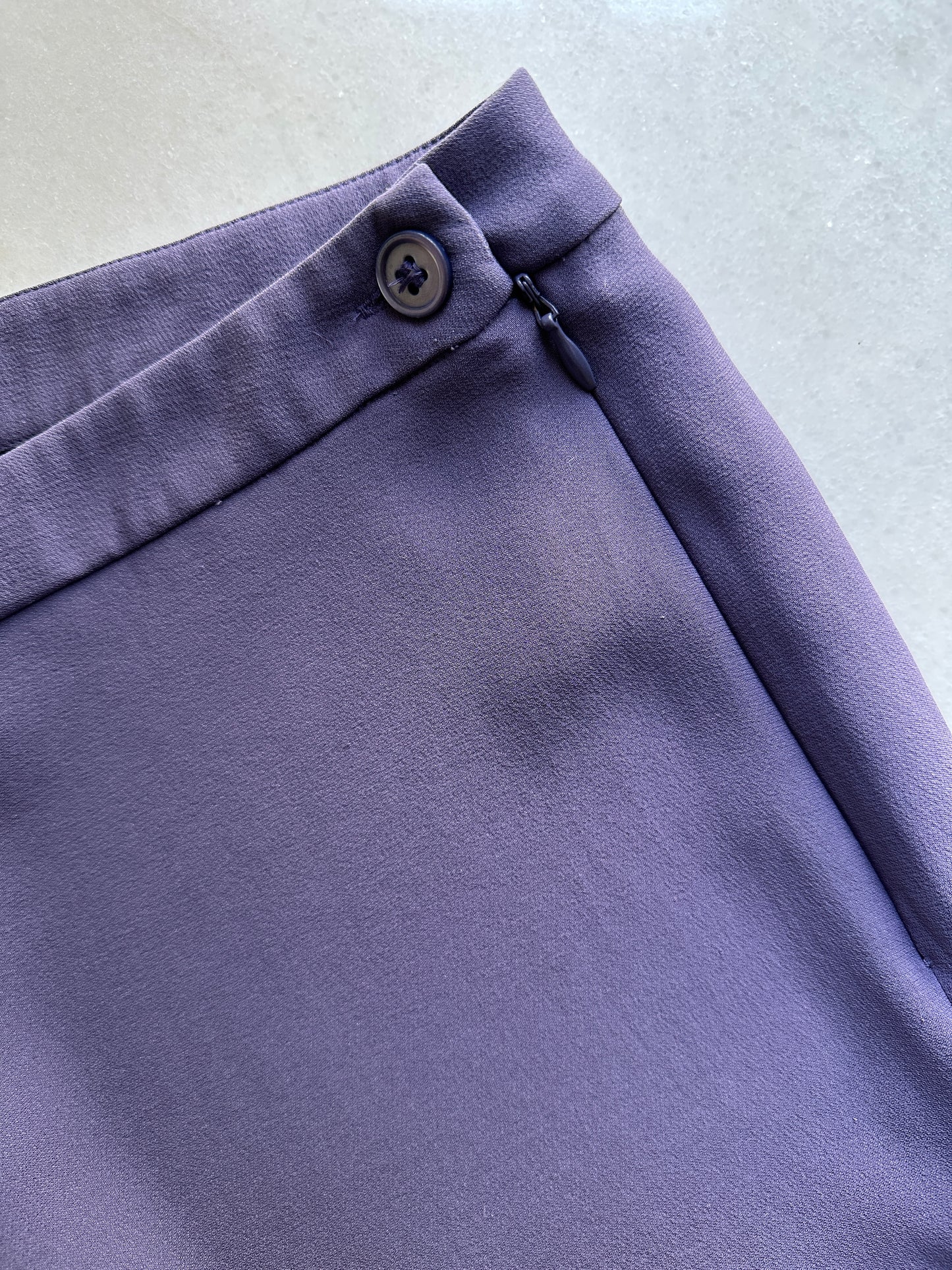 Wide leg pure silk trousers
