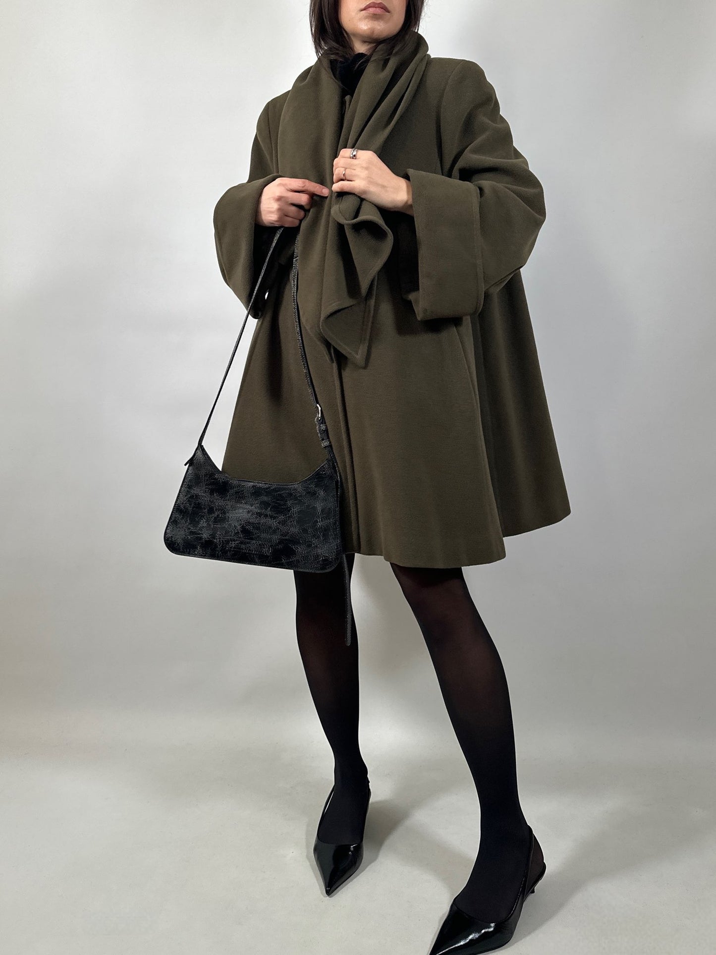 Vintage Wool & Cashmere Scarf Coat