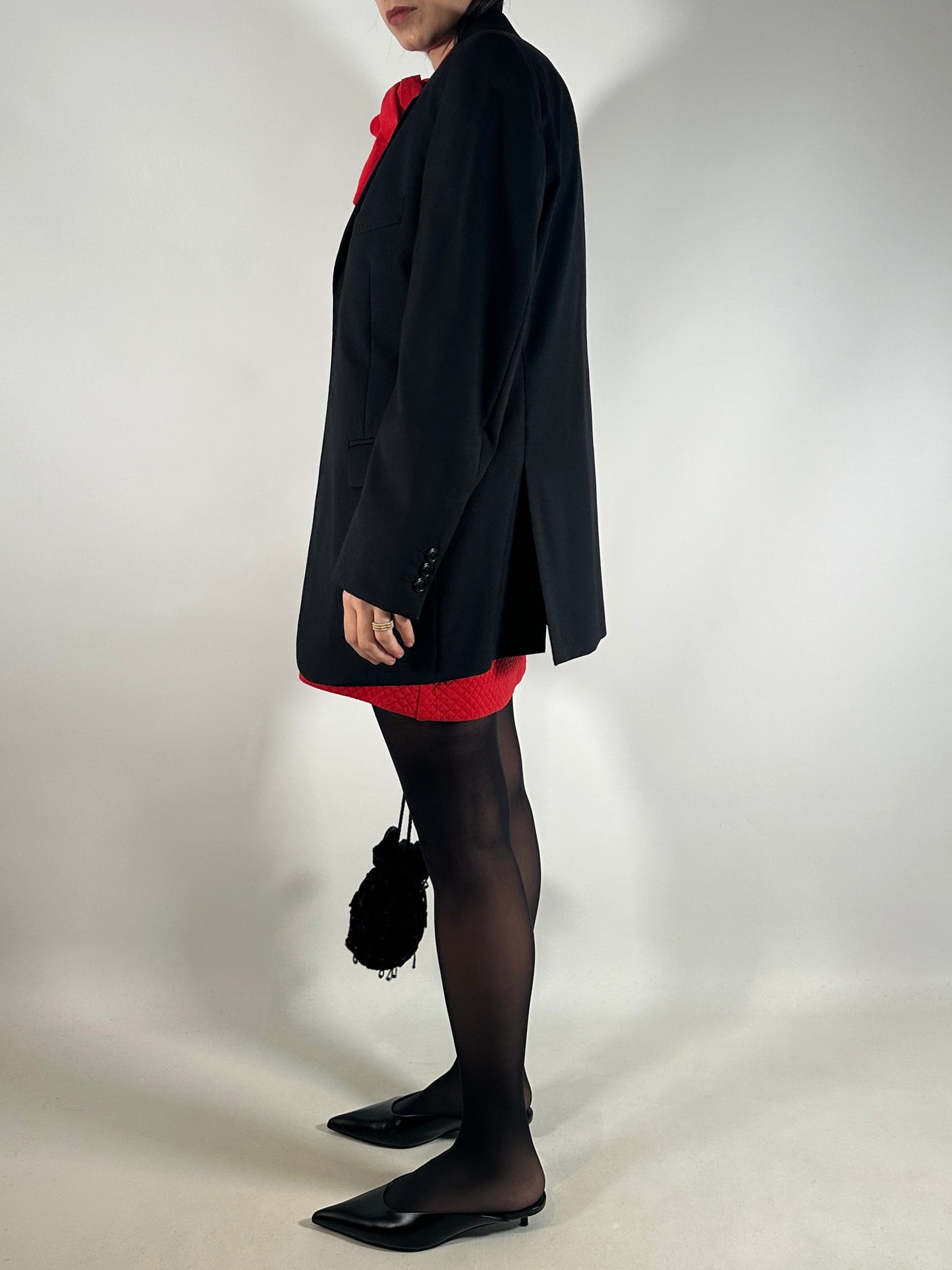 Black Wool Tailored Jacket