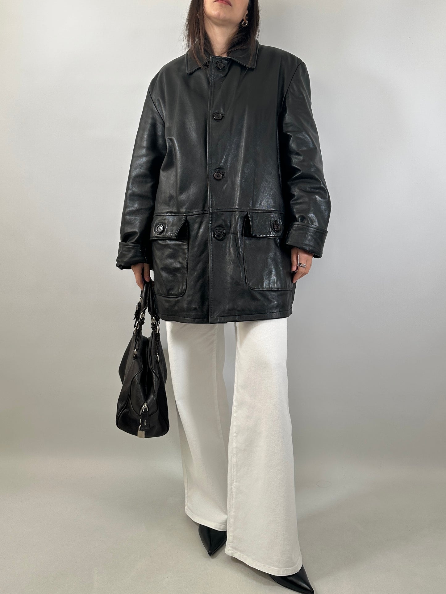Soft Leather Utility Jacket