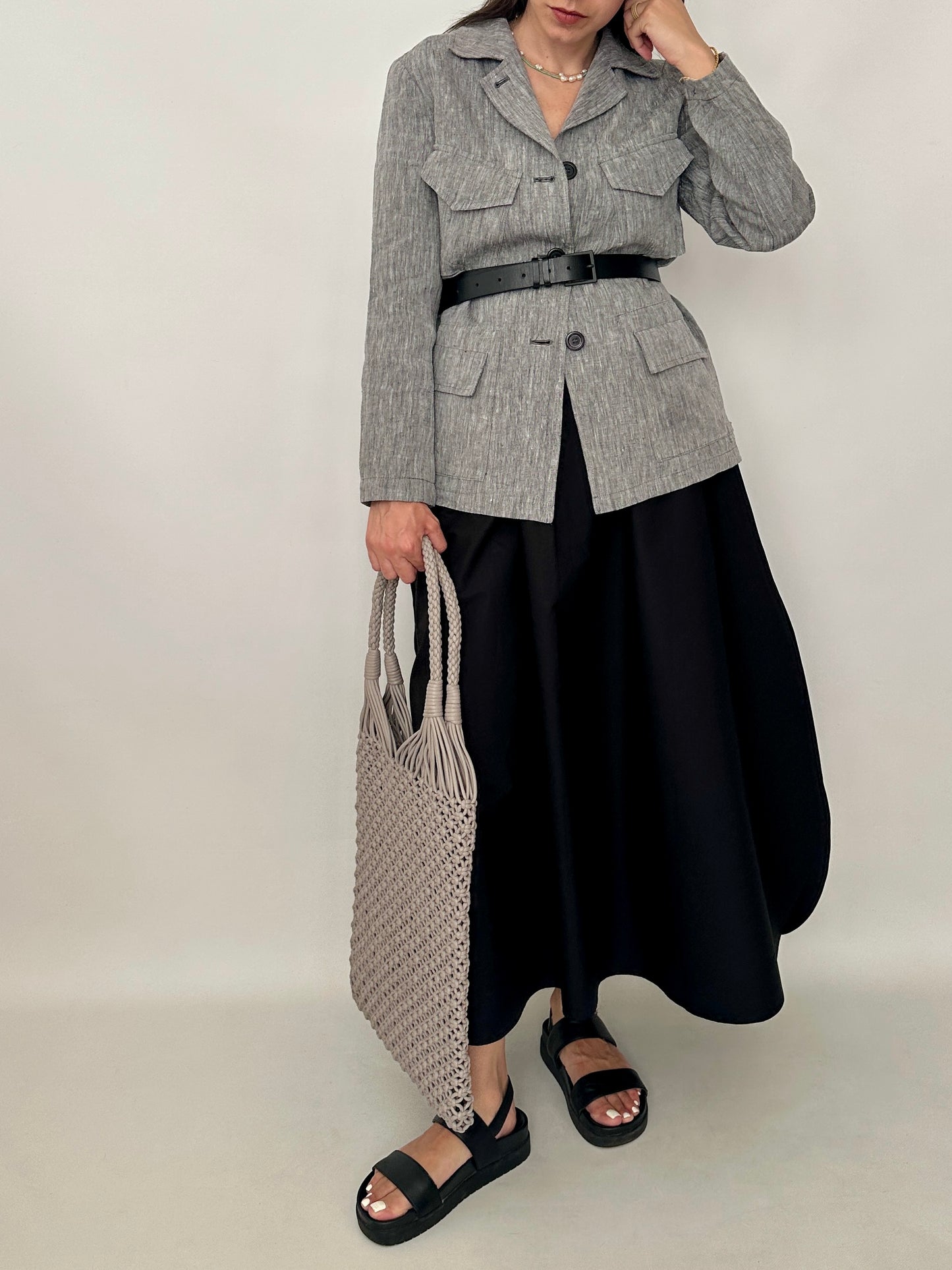 Max Mara pure linen utility jacket