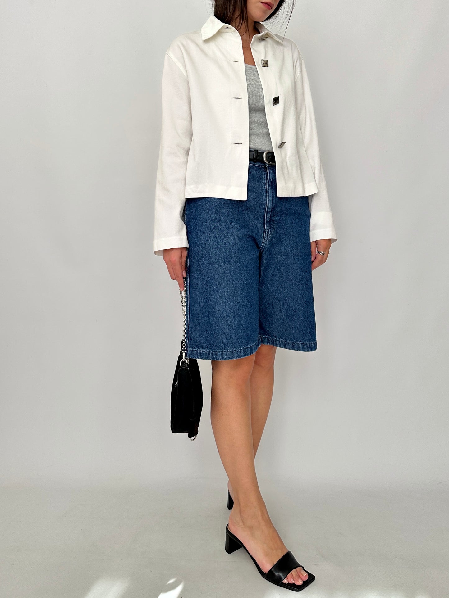 Genny Structured Cotton Boxy Fit Jacket