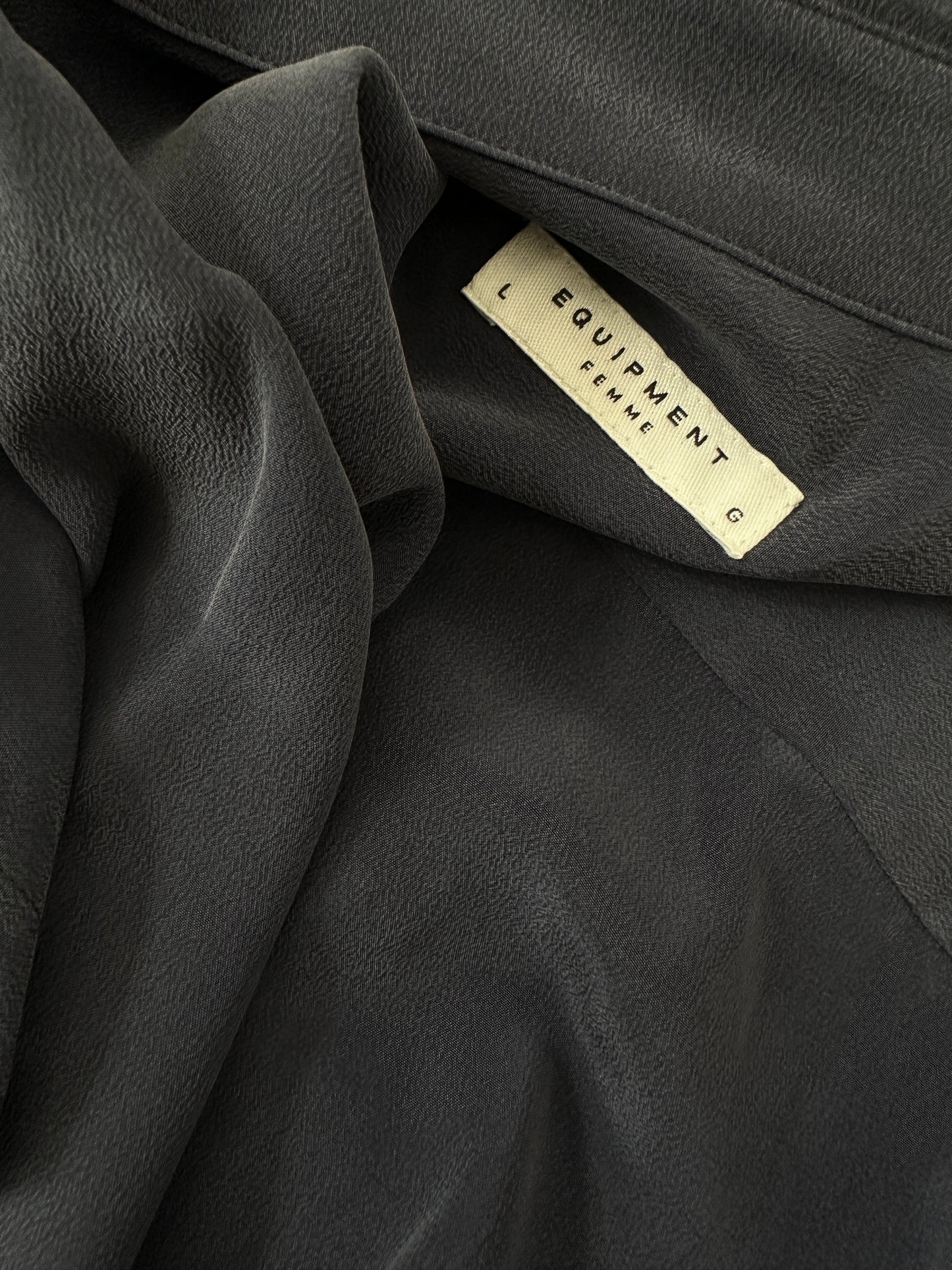 Essential washed silk blue shirt