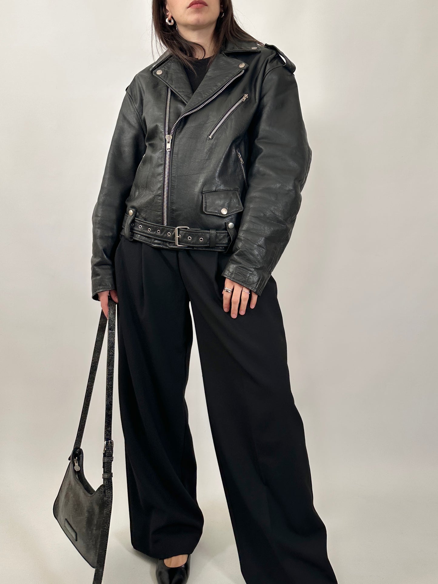 Vintage Leather Perfecto Biker Jacket