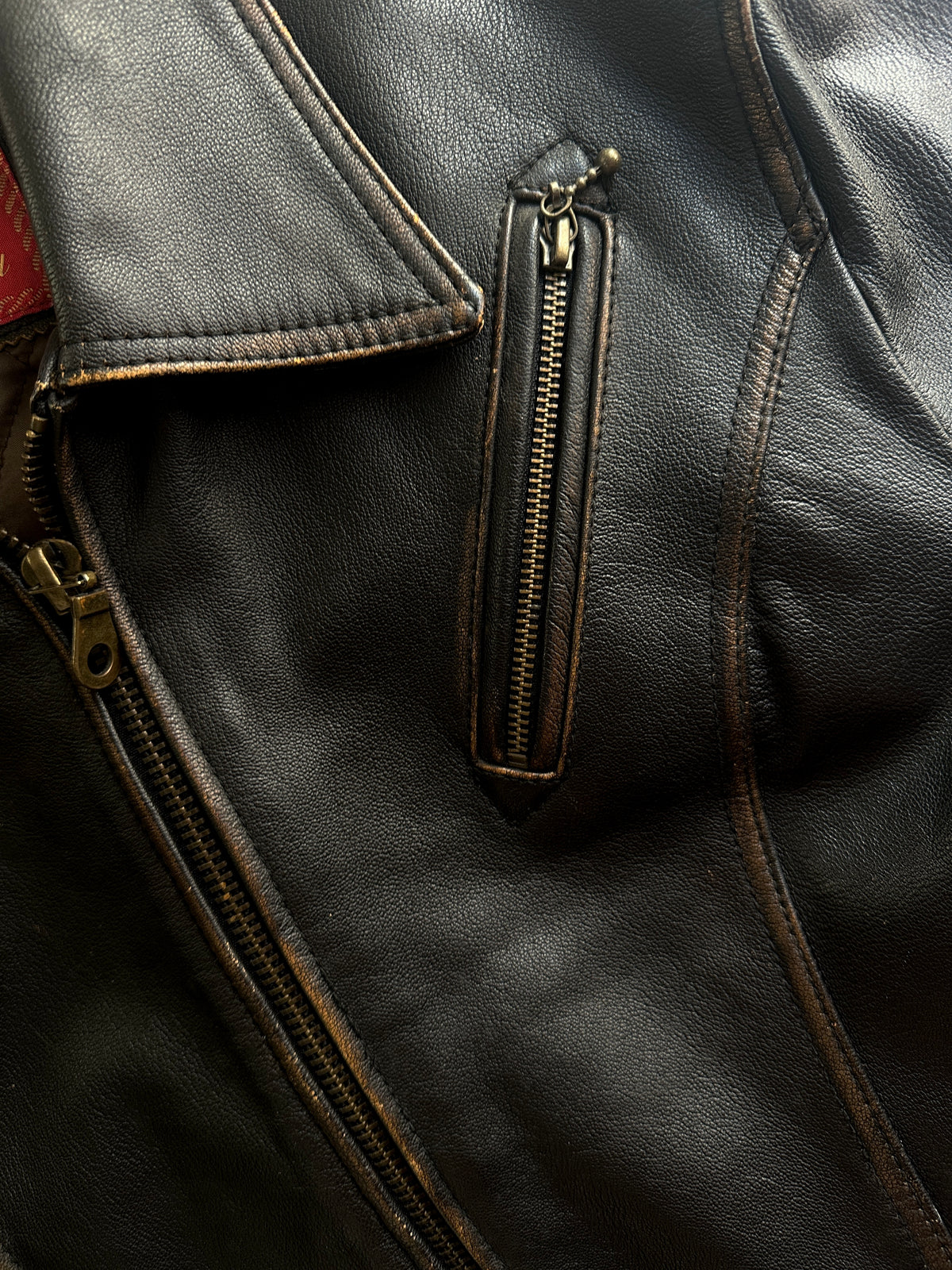 Vintage Distressed Leather Jacket