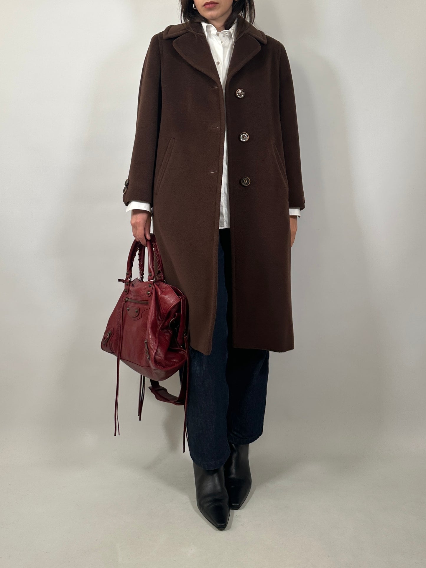 Vintage Pure Wool Brown Coat