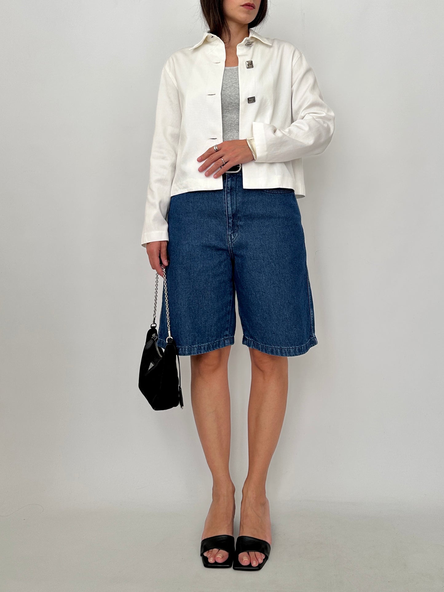 Genny Structured Cotton Boxy Fit Jacket
