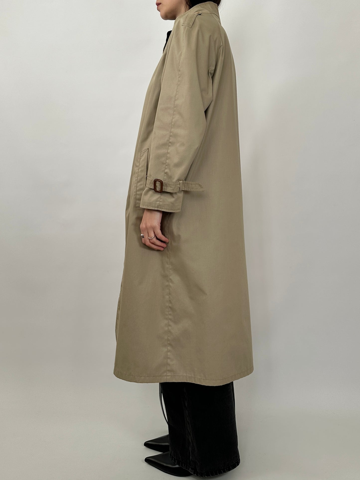 Vintage Reversible Lightweight Coat - Beige/Black