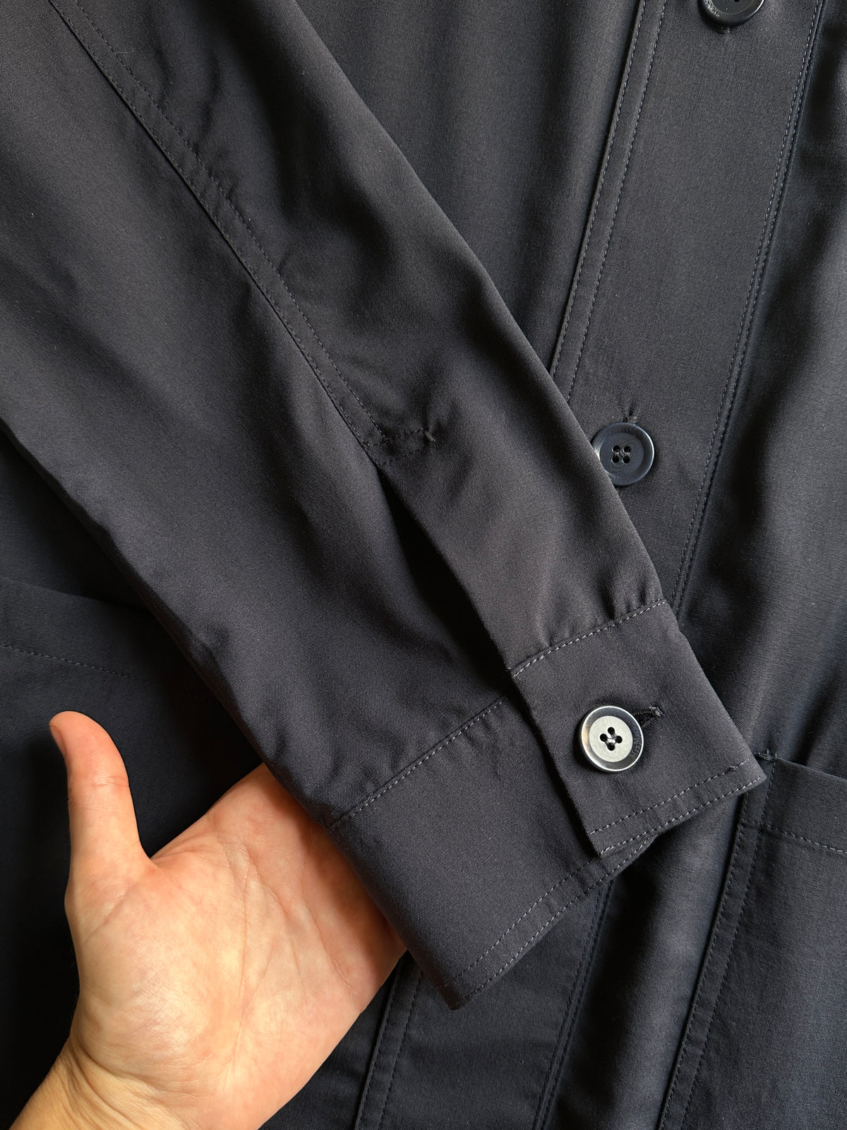 Max Mara Navy Wool Overshirt