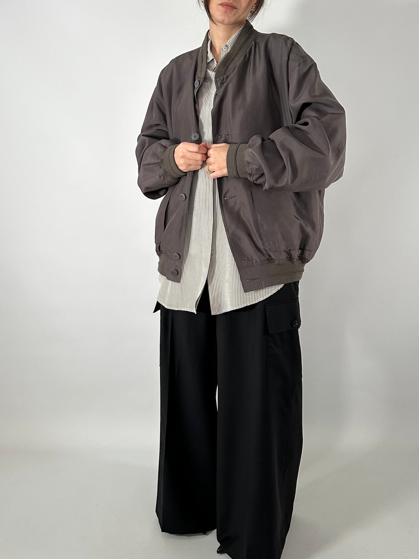 Vintage bomber jacket in silk