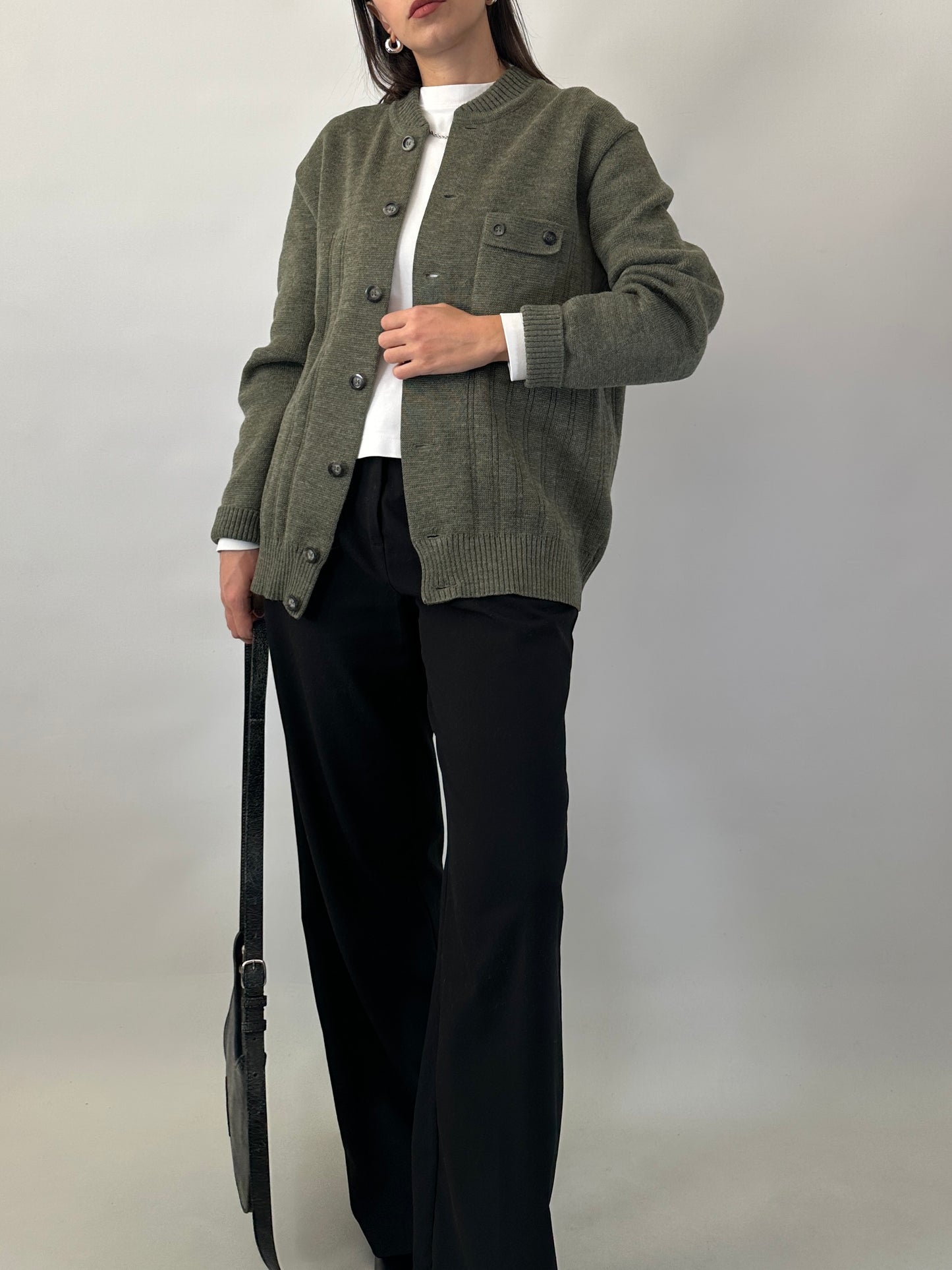 Vintage knitted bomber jacket