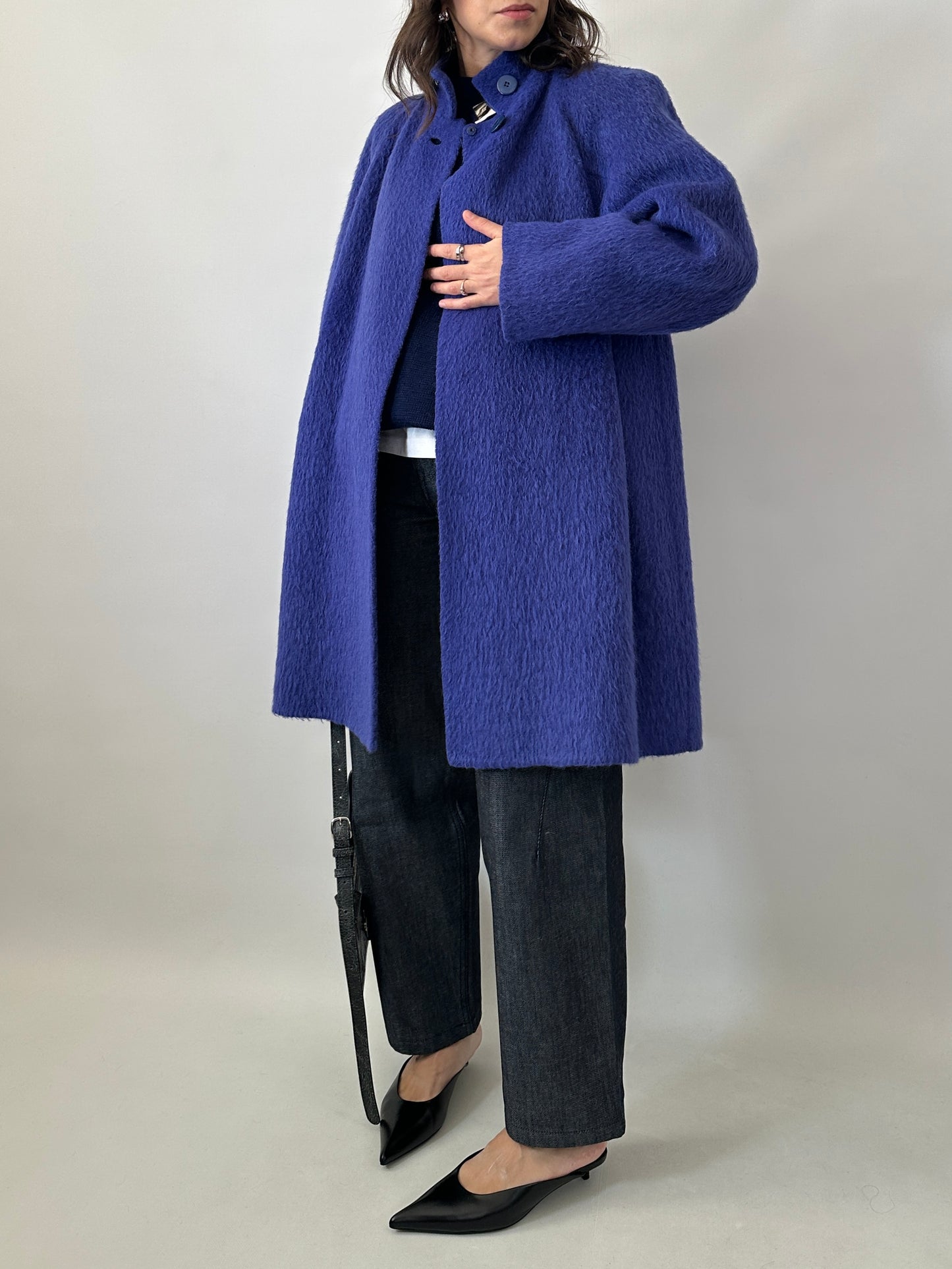 Authentic 1980s Agnona alpaca wool coat