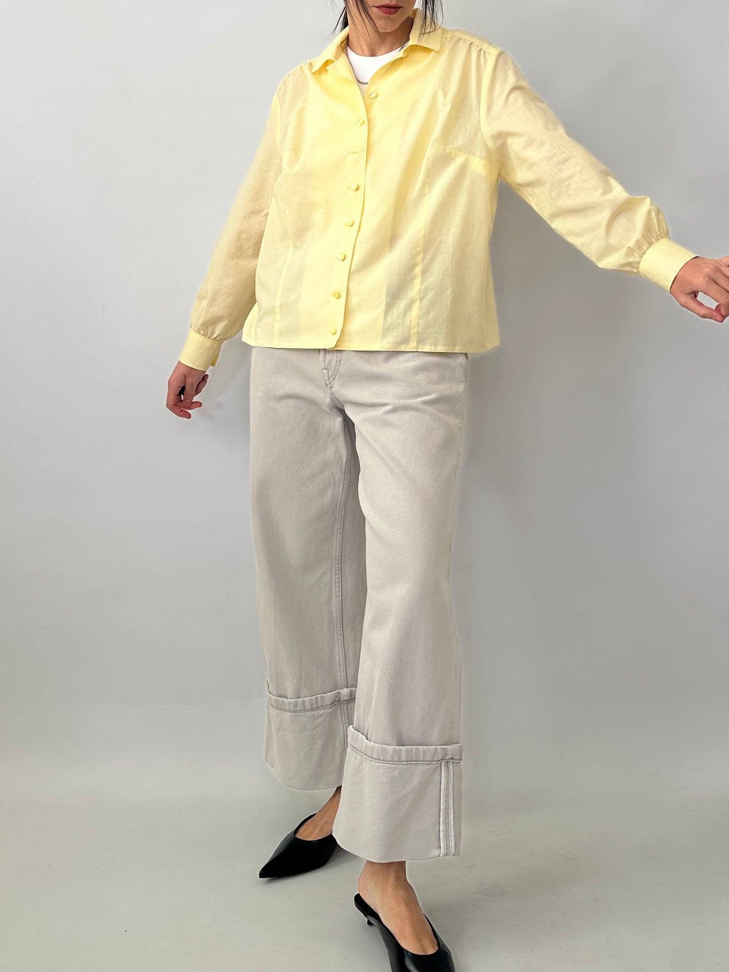 Butter yellow vintage shirt