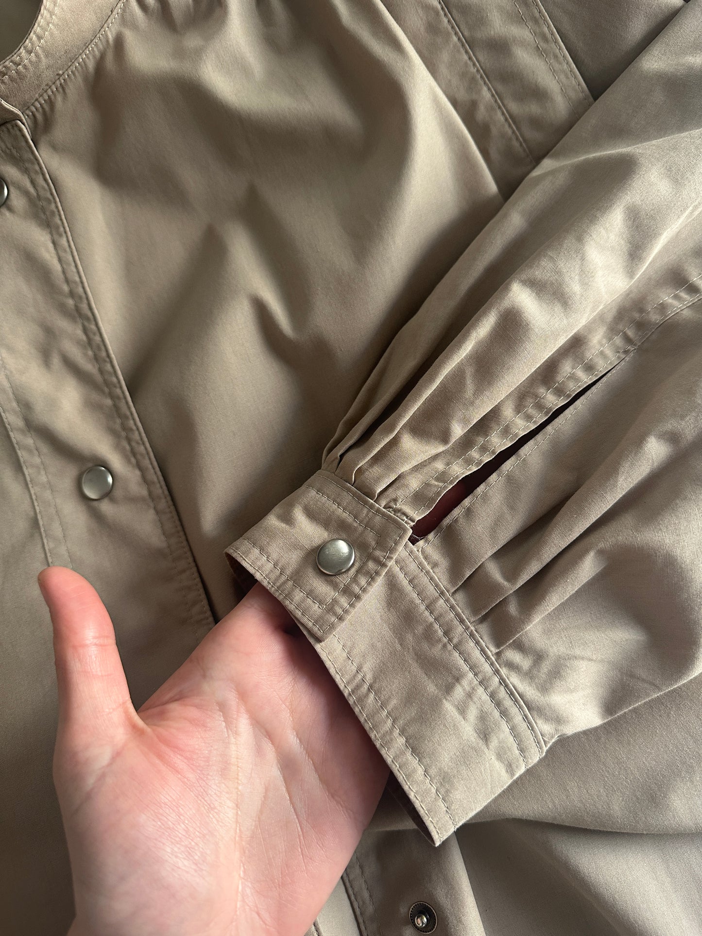Vintage Lightweight Coat with Puff Sleeves