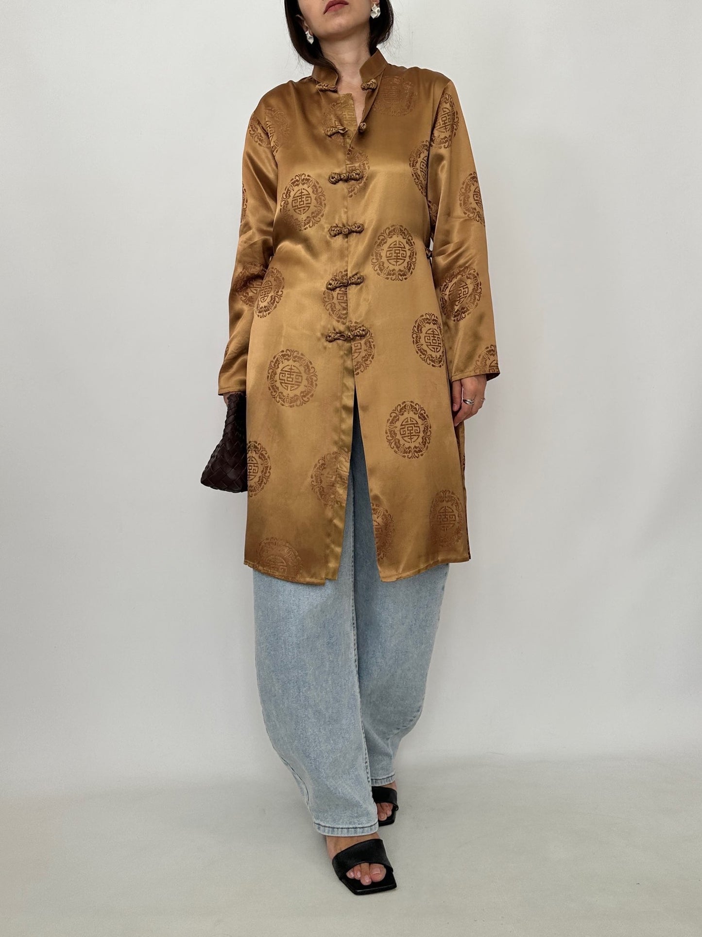 Silk Jacquard Mandarin Tunic