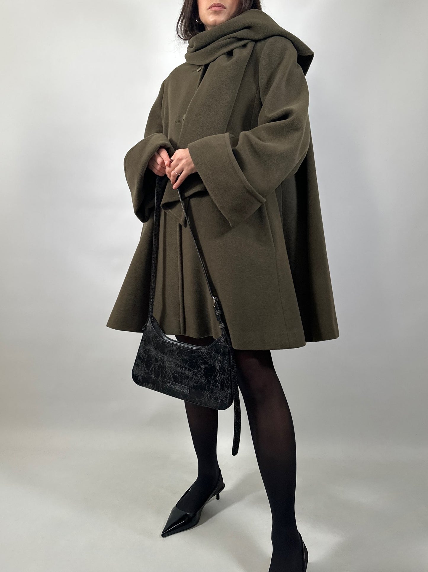 Vintage Wool & Cashmere Scarf Coat