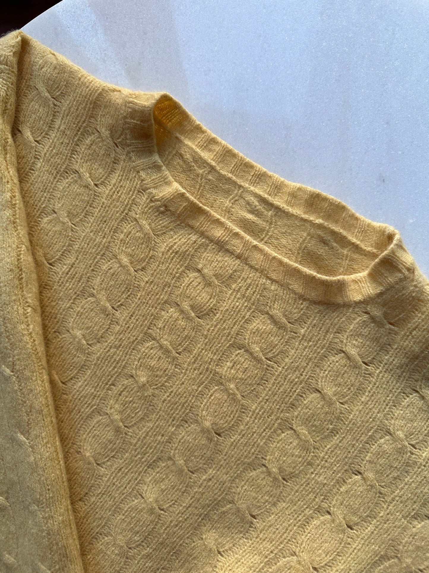 Handmade soft cable-knit sweater