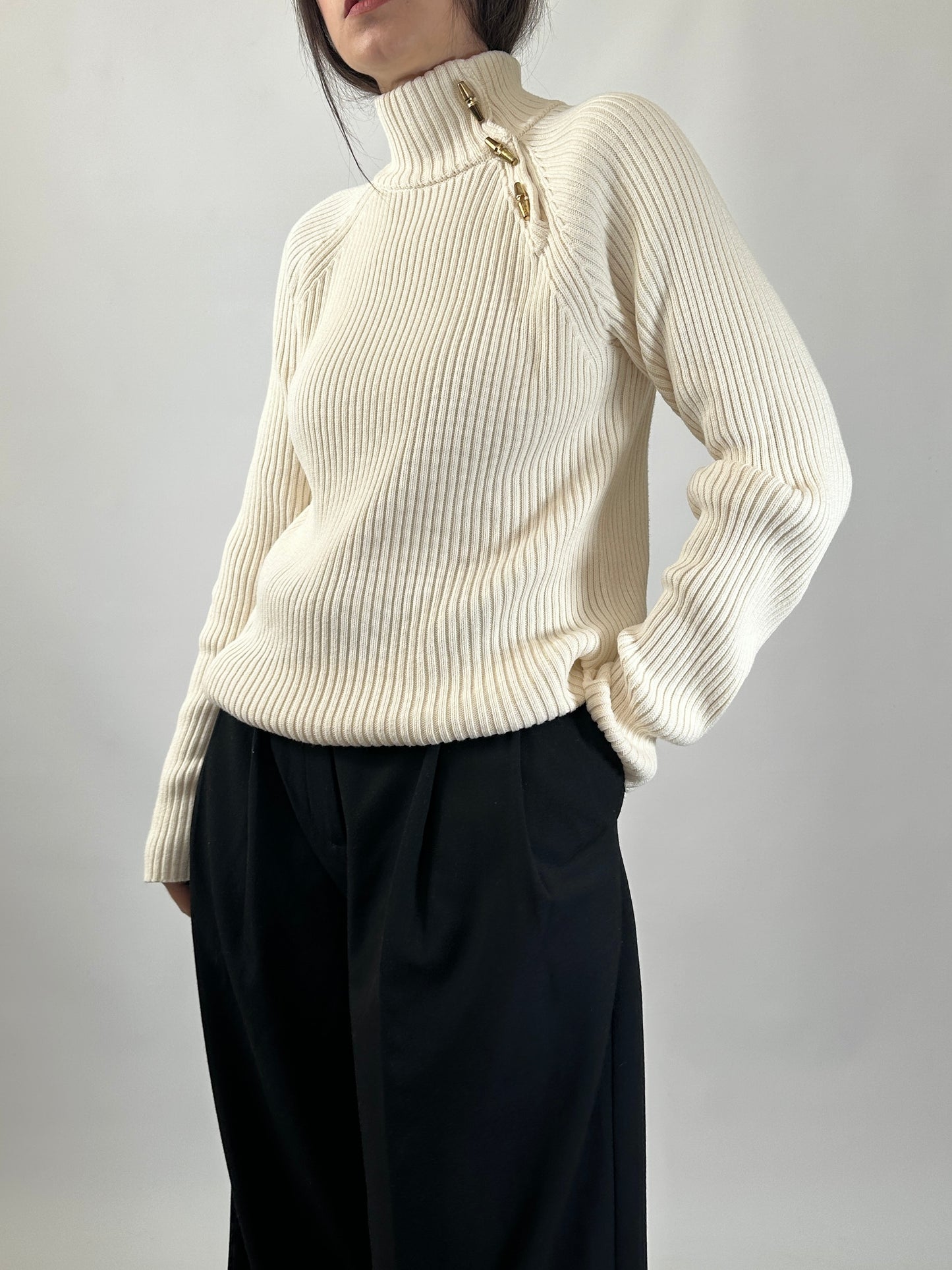 Pure Cotton Ribbed Sweater by Ralph Lauren