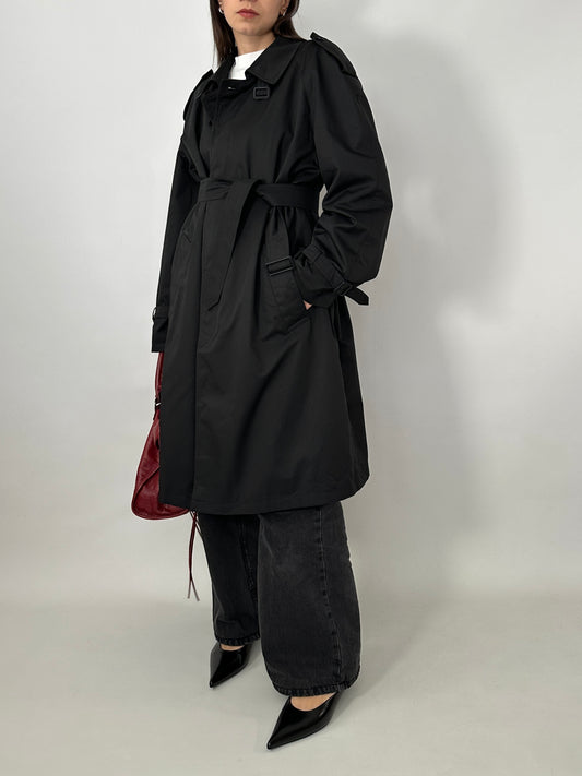 Black vintage trench coat