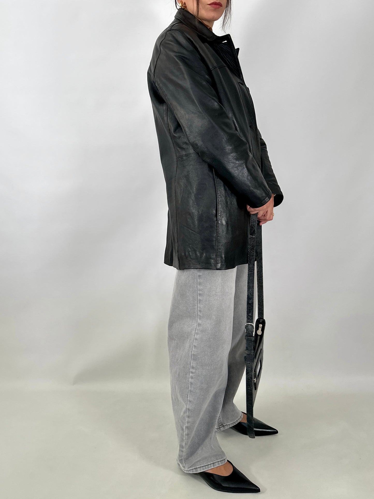 Classic real leather jacket