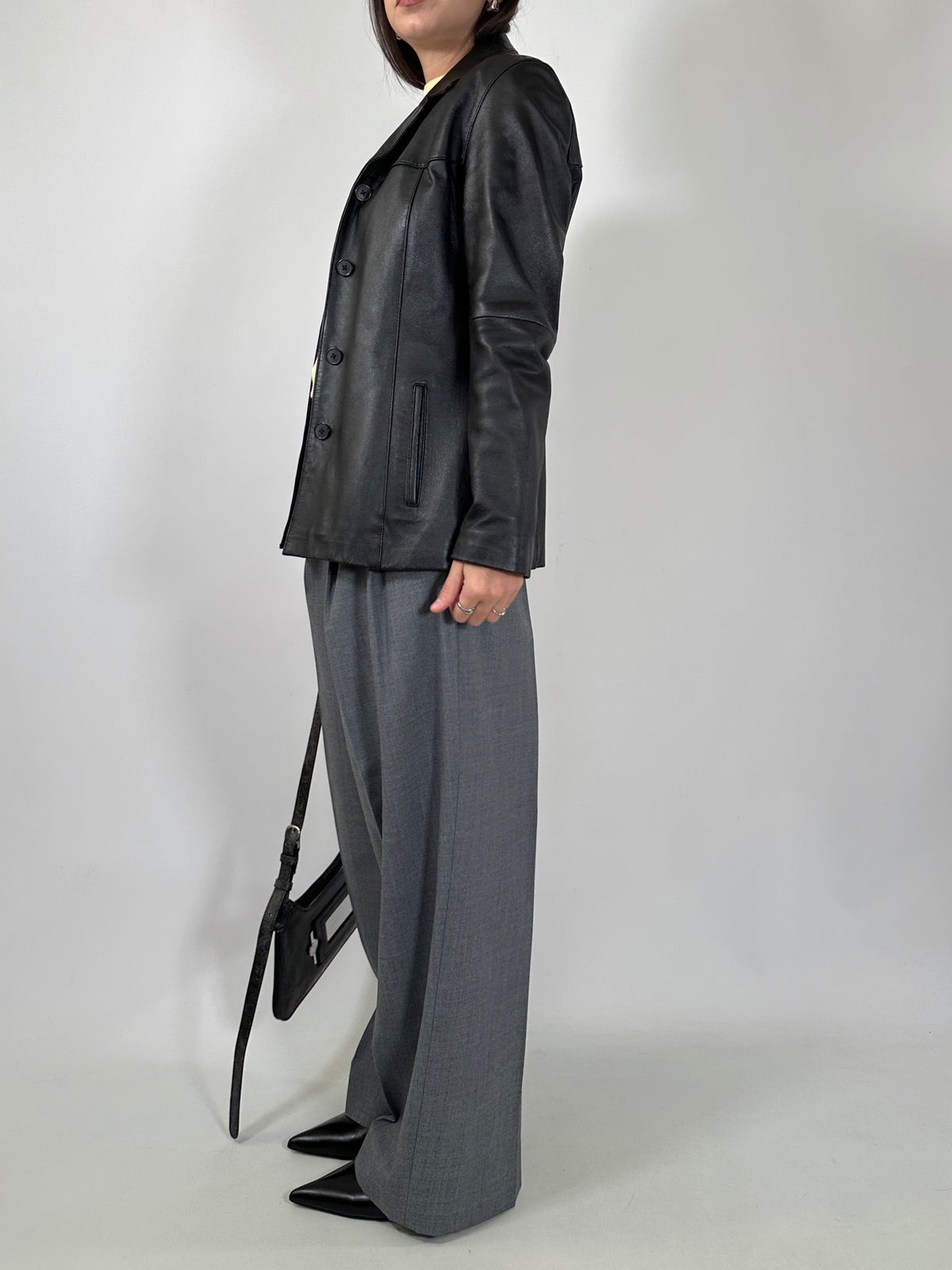 Black Lambskin Fitted Jacket