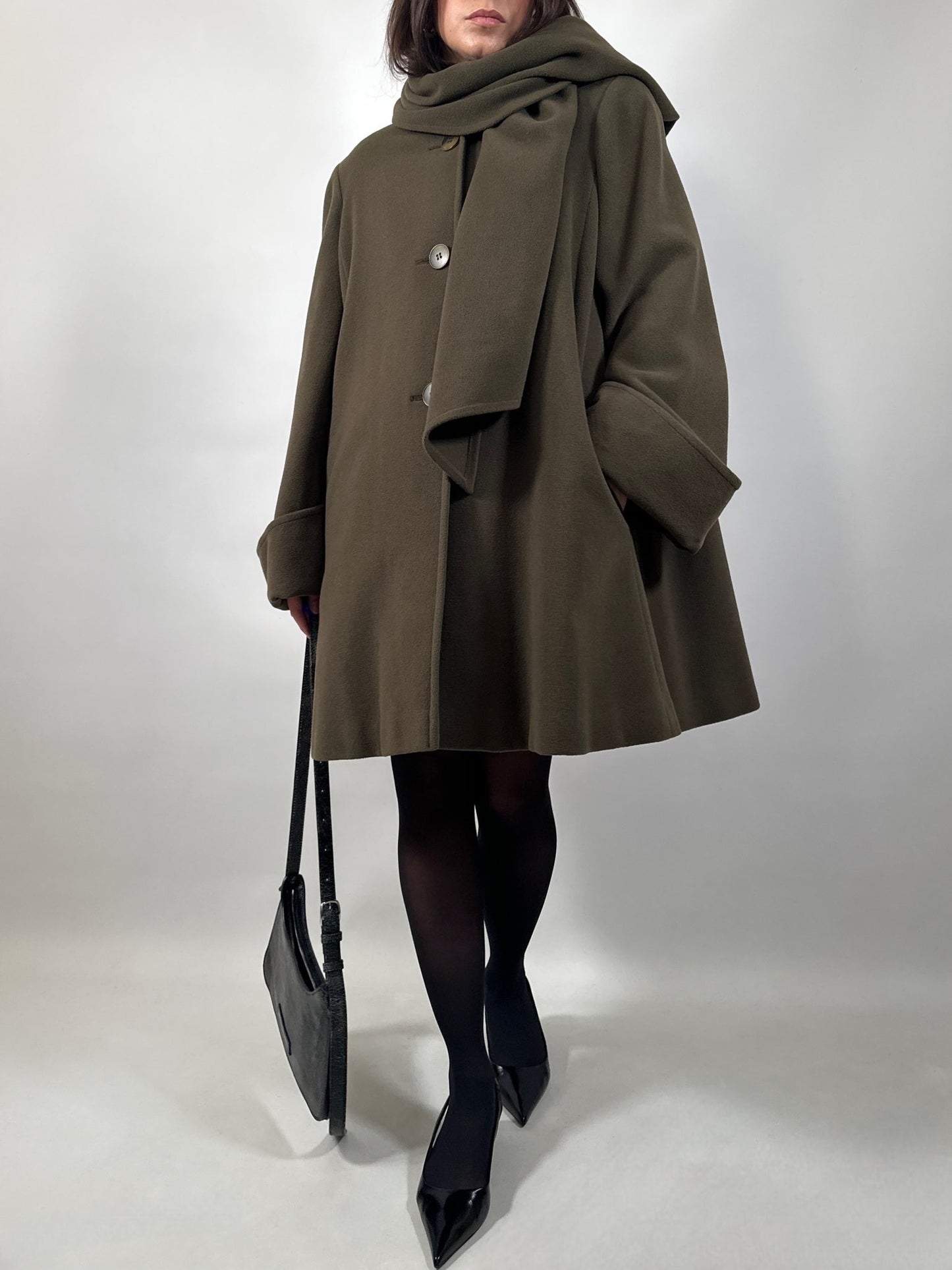 Vintage Wool & Cashmere Scarf Coat