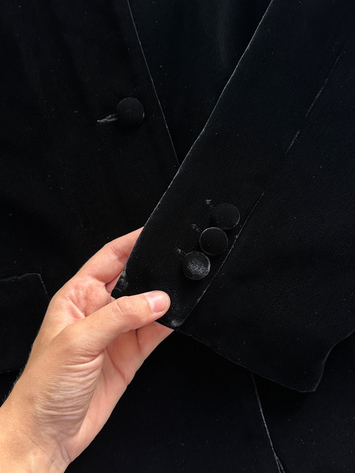 Vintage Velvet High Collar Jacket