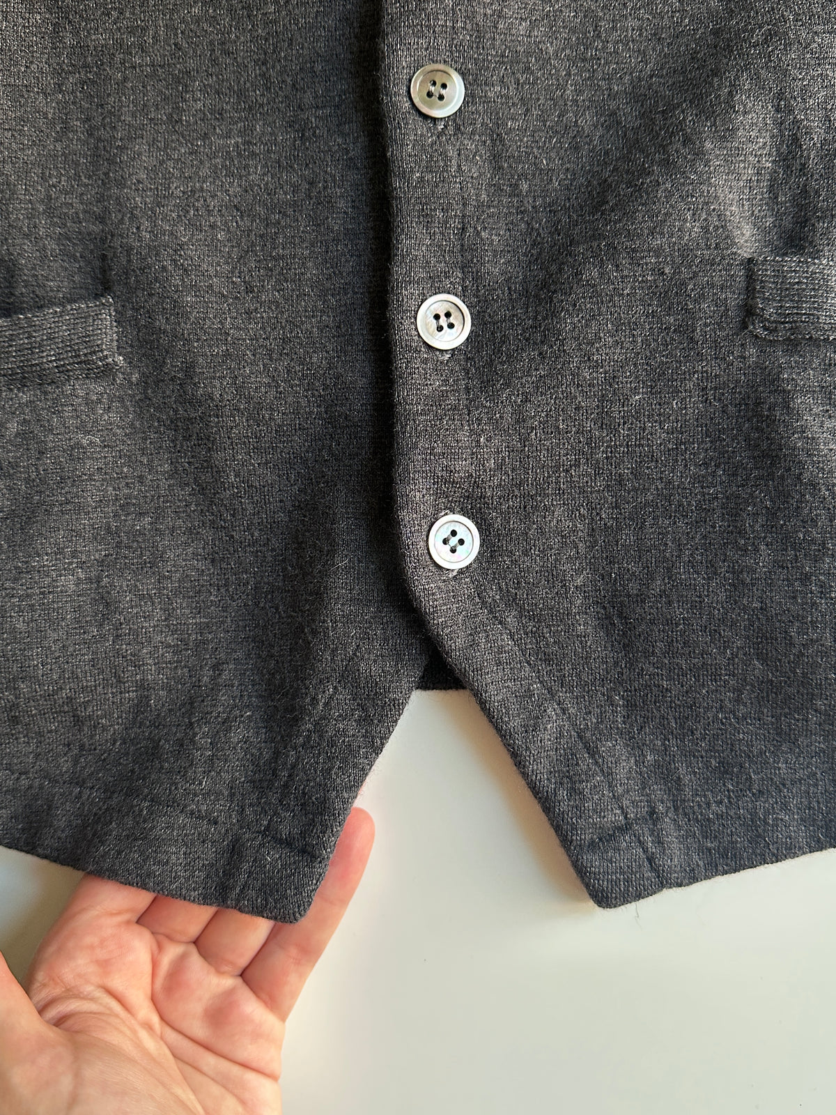 Tailored Button Front Wool Vest