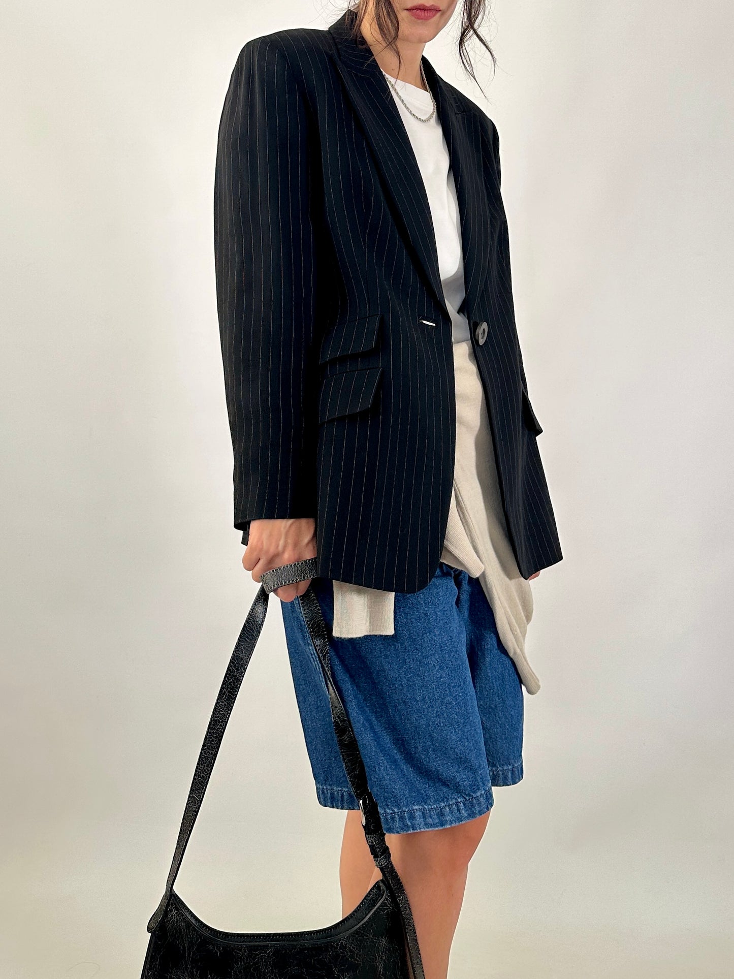 Marella pinstripe slim fit blazer