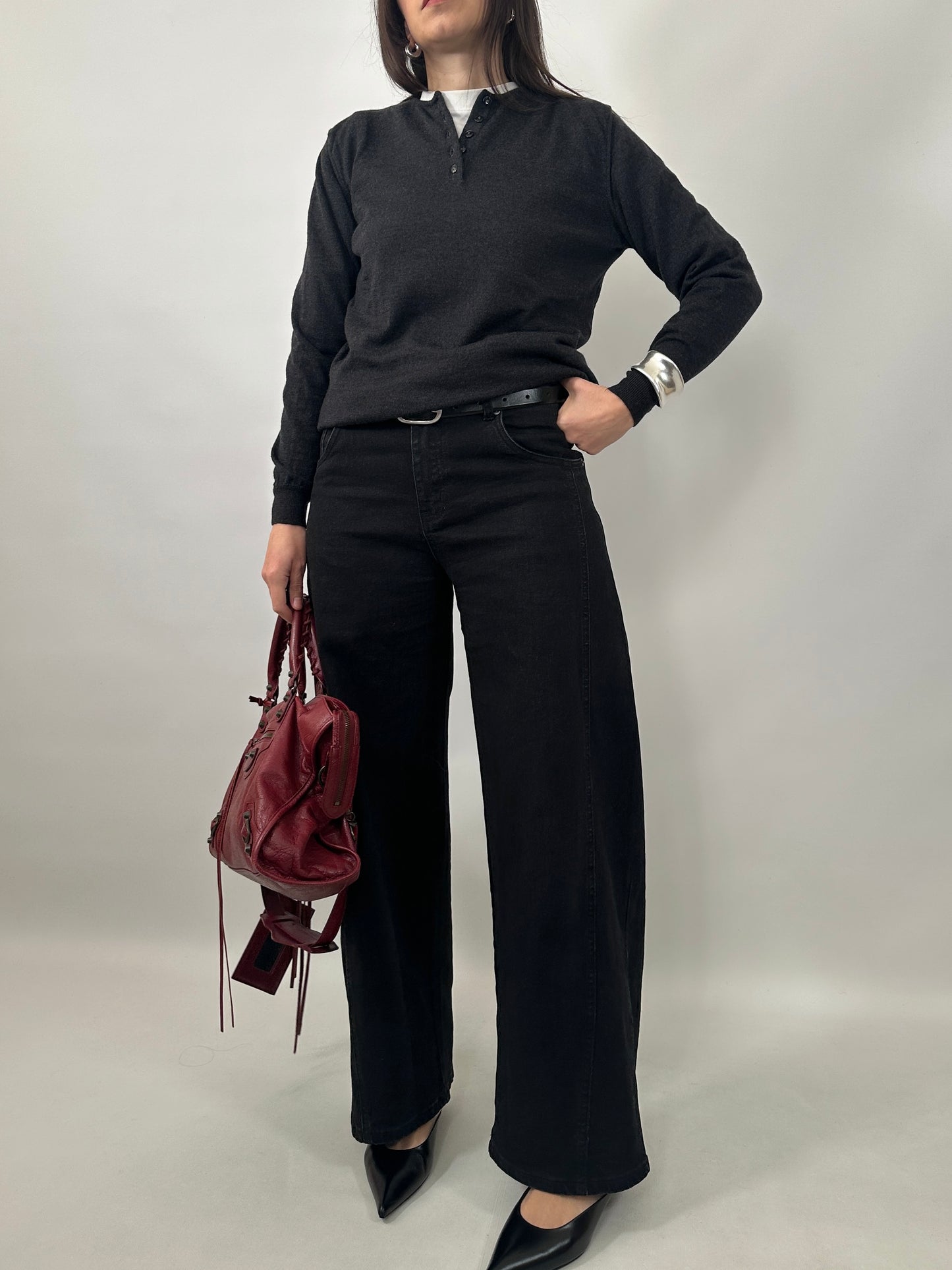 Merino Wool Henley Sweater