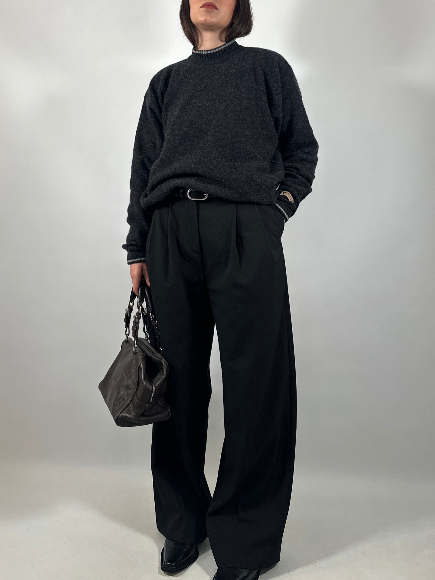 Vintage Mock Neck Wool Sweater