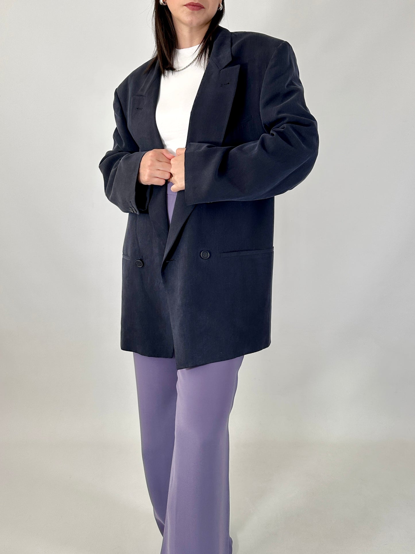 Vintage Byblos oversized silk blazer