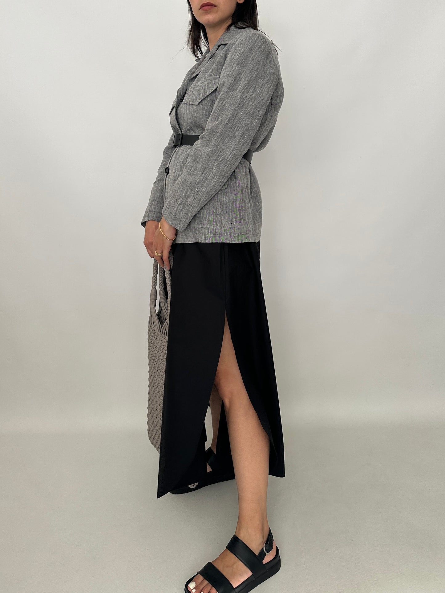 Max Mara pure linen utility jacket