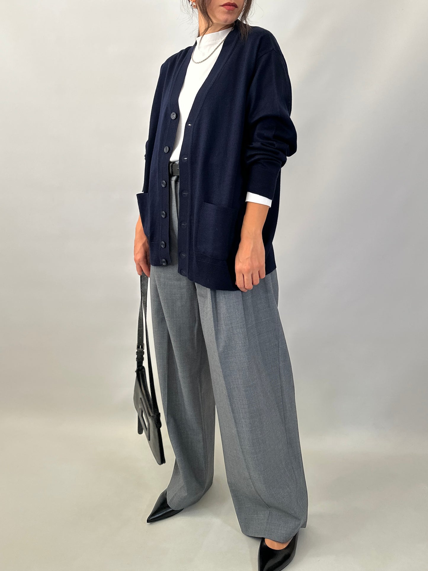 Essential blue cardigan